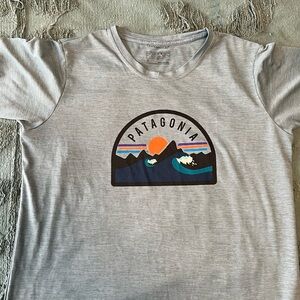 Women Patagonia blue Graphic T-Shirt